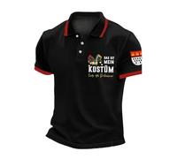 Karneval Poloshirt für Herren Das ist Mein Kostüm Polo Hemd Lustige Kölner Hut Druck T-Shirt Button-Down Kurzarm Shirt Top Männer Kölle Alaaf Poloshirts Regular Fit Festival Polohemd