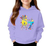 Karneval Sweatshirt Pullover Mädchen 67 Hoodie Jungen Six Seven 6 7 Meme Druck Langarm Kapuzenpullover Kuschelig Pulli Oberteile Lustig Lässige Langarmshirt Sweatshirts Karnevalskostüme