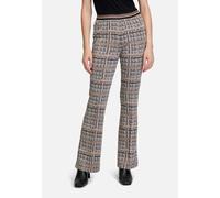 Karo-Hose Slim Fit Grau/Beige 48