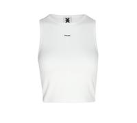 Karo Kauer Cropped Tanktop mit Label-Patch in Weiss, Größe XL