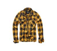 Brandit Check Shirt Long Sleeve, Farbe: Black-Yell, Größe: M