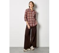 Karobluse APRICOT "Hemdbluse", Damen, Gr. XS (34), rot (burgund), gewebt, Obermaterial: 95% Polyester PES. 5% Elasthan EL., kariert, normal, Blusen Karobluse, mit Karomuster (11835210-34) burgund