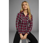 Karobluse ARIZONA, Damen, Gr. 36, rot (rot, schwarz), Web, Obermaterial: 97% Baumwolle, 3% Elasthan, kariert, sehr figurbetont, krempelbar, Blusen Karobluse, Lässiger-Holzfäller-Look (698882-36) rot,