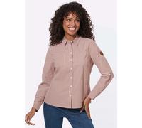 Karobluse CASUAL LOOKS, Damen, Gr. 40, braun (cognac, weiß, kariert), 50% Baumwolle, 50% Polyester, gemustert, kariert, mehrfarbig, Blusen Karobluse (13096140-40) cognac, weiß, kariert