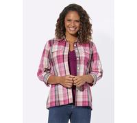 Karobluse CASUAL LOOKS, Damen, Gr. 42, pink (fuchsia, kariert), 100% Baumwolle, gemustert, kariert, Blusen Karobluse (547572-42) fuchsia, kariert