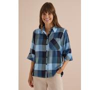 Karobluse CECIL, Damen, Gr. XS (36), blau (urban dunkelblau), Stoff, 100% Viskose, kariert, klassisch normal, ohne Ausschnitt, abgesteppt, Blusen Karobluse, aus softer Viskose (69269501-XS) urban dunk
