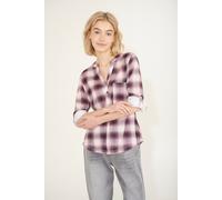 Karobluse HAILY’S "3/4 P BL Di44nara", Damen, Gr. XL, rot (7865 bordeaux check), Web, Obermaterial: 95% Polyester, 5% Elasthan, kariert, V-Ausschnitt, Krempelärmel, Blusen Karobluse (38543127-XL)