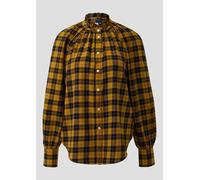 Karobluse mit Raglanärmel und Rüsche am Stehkragen 44 gelb|schwarz 2172558.85N0.44