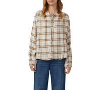 Karobluse S.OLIVER, Damen, Gr. 44, sanftes weiß check, Obermaterial: 50% Modal, 50% Viskose, kariert, relaxed fit hüftlang, Blusen Karobluse, mit verspielten Details, Relaxed Fit (93176625-44) sanftes