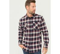 Karohemd aus weichem Flanell, dunkelrot gemustert, Größe M, Jeans Fritz