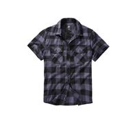 Karohemd BRANDIT "Brandit Herren Checkshirt Halfsleeve", Herren, Gr. 6XL, US-Größen, schwarz, grau, 100% Baumwolle, normal, Hemden Karohemd (69994250-6XL) schwarz, grau
