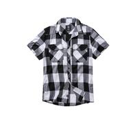 Karohemd BRANDIT "Brandit Herren Checkshirt Halfsleeve", Herren, Gr. 7XL, US-Größen, weiß, schwarz, 100% Baumwolle, normal, Hemden Karohemd (57383968-7XL) weiß, schwarz