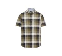 Karohemd CAMEL ACTIVE, Herren, Gr. 3XL, N-Gr, deep olive, Web, Obermaterial: 100% Baumwolle, kariert, normal hüftbedeckend, Rundhals, Hemden Karohemd, Kurzarm, mit Button-Down-Kragen (19627833-XXXL) d