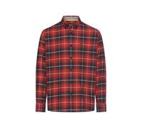 Camel Active Karohemd Herren 3XL terra rot kariert Regular-Fit Rundhals mit Brusttasche