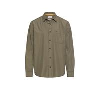 Karohemd CAMEL ACTIVE, Herren, Gr. M, N-Gr, braun (khaki), Web, Obermaterial: 100% Baumwolle, kariert, normal hüftbedeckend, Rundhals, 2-Knopf-Manschette, Hemden Karohemd, Langarm mit Hemdkragen und K