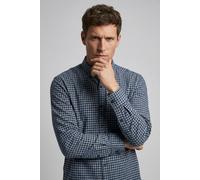 Karohemd CAMEL ACTIVE, Herren, Gr. S, N-Gr, blau (night blau), Stoff, Obermaterial: 100% Baumwolle, regular fit normal, Rundhals, 2-Knopf-Manschette, Hemden Karohemd, mit Button-Down-Kragen, Topseller