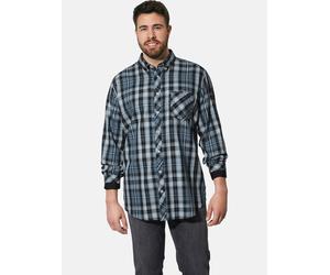 Karohemd CHARLES COLBY "Hemd DUKE PEREGRINE", Herren, Gr. 3XL, weit, blau (blau kariert), Obermaterial: 100% Baumwolle CO., Hemden Karohemd (60966239-XXXL) blau kariert