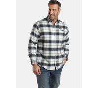 Karohemd CHARLES COLBY "Hemd DUKE WILLOW", Herren, Gr. 3XL, weit, blau (weiß kariert), Obermaterial: 100% Baumwolle CO., kariert, Klassisch, comfort fit normal, Hemden Karohemd (77866803-XXXL) weiß ka