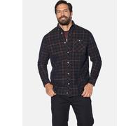 Karohemd JAN VANDERSTORM "Cordhemd OLAFSEN", Herren, Gr. 7XL, weit, blau (dunkelblau kariert), Obermaterial: 100% Baumwolle CO., Hemden Karohemd (72355621-7XL) dunkelblau kariert