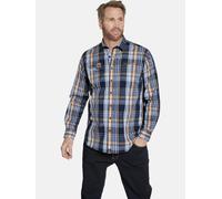 Karohemd JAN VANDERSTORM "Hemd JIRKA", Herren, Gr. XL, blau (dunkelblau kariert), Obermaterial: 100% Baumwolle CO., kariert, comfort fit normal, Hemden Karohemd (58082918-XL) dunkelblau kariert