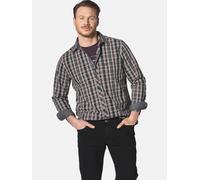 Karohemd JAN VANDERSTORM "Hemd JOKSE", Herren, Gr. 6XL, weit, schwarz (rot kariert), Obermaterial: 100% Baumwolle CO., Hemden Karohemd (65966243-6XL) rot kariert