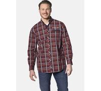 Karohemd JAN VANDERSTORM "Hemd NANTWIN", Herren, Gr. XL, weit, rot (dunkelrot kariert), Obermaterial: 100% Baumwolle CO., Hemden Karohemd (52712710-XL) dunkelrot kariert