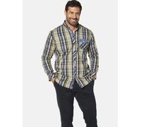 Karohemd JAN VANDERSTORM "Hemd PERBEN", Herren, Gr. 5XL, weit, gelb (gelb kariert), Obermaterial: 100% Baumwolle CO., Hemden Karohemd (39558948-5XL) gelb kariert