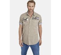 Jan Vanderstorm Herren Kurzarmhemd Ajule beige XL - 43/44
