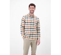 Karohemd LERROS, Herren, Gr. S, N-Gr, broken weiß, Web, Obermaterial: 100% Baumwolle, kariert, regular fit normal, Manschette, Hemden Karohemd, mit Logo Stickerei (40117352-S)
