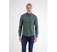 LERROS Karo-Hemd aus Baumwolle mit Saumband-Kragen - Cedar Green XXXL