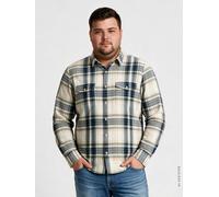 LERROS Kariertes Hemd aus Baumwolle - Große Größen - Broken White 3XL