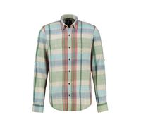 Karohemd LERROS "LERROS Kariertes Herrenhemd", Herren, Gr. 5XL, extraweit, grün (sage grün), 100% Baumwolle, Langarm, Hemden (26266847-5XL) sage grün