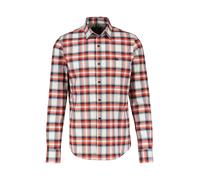 Karohemd LERROS "Karohemd in weicher Flanellqualität", Herren, Gr. 6XL, extraweit, orange (spicy orange), 98% Baumwolle, 2% Elasthan, Hemden Karohemd (31668833-6XL) spicy orange