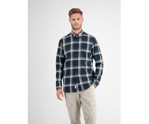 Karohemd LERROS "Karohemd SLUBCHECK", Damen, Gr. S, Normalgrößen, blau (classic navy), 100% Baumwolle, Hemden Karohemd (31497639-S)