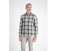 Karohemd LERROS "Klassisches Karohemd aus reiner Baumwolle mit Waffelstruktur", Herren, Gr. 3XL, Normalgrößen, grün (cedar grün), 100% Baumwolle, Hemden Karohemd (37678637-XXXL) cedar grün