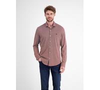 LERROS Langarmhemd mit Minimal-Karomuster - Scandinavian Red S