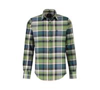 Karohemd LERROS "Herrenhemd in Karo-Flanellqualität", Herren, Gr. 5XL, extraweit, light ivy grün, 100% Baumwolle, Hemden Karohemd (26763210-5XL)