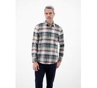 Karohemd LERROS "LERROS Karo Flannelhemd - weich und stylisch", Herren, Gr. XXL, Normalgrößen, broken weiß, 100% Baumwolle, Hemden Karohemd (58749408-XXL) broken weiß