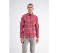 Karohemd LERROS "Sportliches Karohemd aus reiner Baumwolle mit Brusttasche", Herren, Gr. XXL, Normalgrößen, muted rot, 100% Baumwolle, Hemden Karohemd (21529156-XXL) muted rot