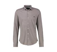 Karohemd LERROS "Übergrössen-Hemd mit Minimal-Karomuster", Herren, Gr. 3XL, extraweit, beige (light coffee), 100% Baumwolle, Hemden Karohemd (73338947-XXXL) light coffee