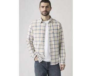 Karohemd LEVI'S "SUNSET 1 POCKET STAND", Herren, Gr. XXL, N-Gr, ishu plaid moonbeam cotton linen, Obermaterial: 43% Leinen, 34% Viskose, 23% Baumwolle, normal, 1-Knopf-Manschette, Hemden Karohemd, mit