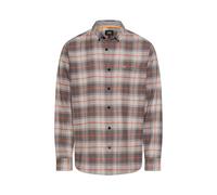 Karohemd CAMEL ACTIVE, Herren, Gr. XL, N-Gr, brick orange, Web, Obermaterial: 98% Baumwolle, 2% Elasthan, kariert, regular fit hüftbedeckend, Rundhals, 2-Knopf-Manschette, Hemden Karohemd, im Karo-Loo