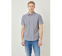 Karohemd STREET ONE MEN, Herren, Gr. L42, US-Größen, weiß (hellweiß), Web, 100% Baumwolle, kariert, normal normal, V-Ausschnitt, abgesteppt, Hemden Karohemd, aus reiner Baumwolle (52090155-L) hellweiß