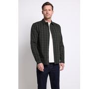 Karohemd STREET ONE MEN, Herren, Gr. S (38), US-Größen, basic schwarz, Web, 100% Baumwolle, kariert, normal normal, V-Ausschnitt, Bündchen, Hemden Karohemd, aus reiner Baumwolle (86606752-S) basic sch