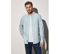 Karohemd STREET ONE MEN, Herren, Gr. S (38), US-Größen, weiß (hellweiß), Web, 100% Baumwolle, kariert, normal normal, V-Ausschnitt, 1-Knopf-Manschette, Hemden Karohemd, aus reiner Baumwolle (76605330-