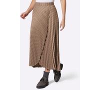 Karorock HEINE, Damen, Gr. 40, sesam, dunkelrot, kariert, 98% Polyester, 2% Elasthan, gemustert, kariert, mehrfarbig, lang, Röcke (56392251-40) sesam, dunkelrot, kariert