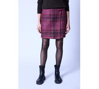 Street One Studio Frauen Karo-Rock in Wickel-Optik in Lila, Gr: 40