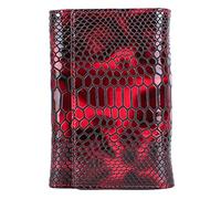 Karoukee Damen Stilvolle Brieftasche mit Schlangendruck, Echt Leder Mode Geldbörse für Frauen, Modisches Portemonnaie, RFID-Blockierung Kreditkartenetui mit Mehrere Kartenfächer