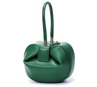 Karoukee Designer Einzigartige Handtasche für Frauen, Damen Echtleder Henkeltasche, Niedliche Kleine Schultertasche, Handtasche in Apfelform,Twist-Lock-Verschluss