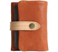 Karoukee Trendige Echtem Leder Trifold Brieftasche für Herren, RFID-Blockierung Kreditkarteninhaber Geldbörse in leuchtenden Farben mit herausnehmbarem Münzfach, Ausweisfenster